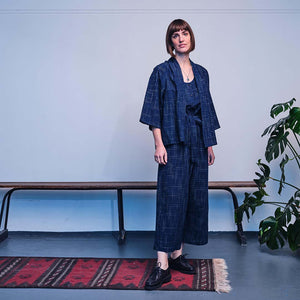 WOMENS SAMUE JACKET : DD024 INDIGO KASURI
