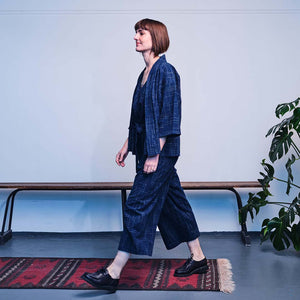 WOMENS SAMUE JACKET : DD024 INDIGO KASURI