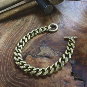 Brass Flat Link Bracelet