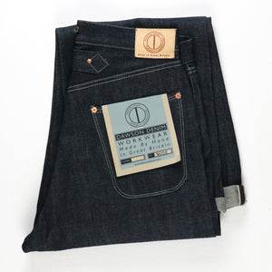 DAWSON WIDE LEG JEANS : DD04 13.5OZ BROWN WEFT RED LINE SELVEDGE