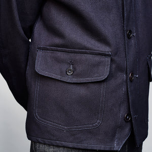 ENGINEER JACKET : DD012 SASHIKO INDIGO DYED DENIM