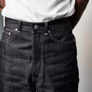 DAWSON WIDE LEG JEANS : DD04 13.5OZ BROWN WEFT RED LINE SELVEDGE