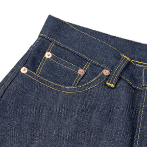 WOMENS DAWSON TAPER JEANS : DD26 114OZ PLANT DYED WHITE SELVEDGE