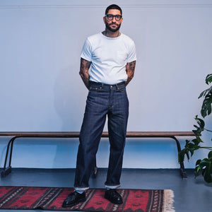 DAWSON WIDE TAPERED FIT JEANS : DD026 ORGANIC PLANT DYED SELVEDGE