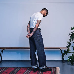 DAWSON WIDE LEG JEANS : DD026 ORGANIC PLANT DYED SELVEDGE