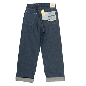 DAWSON WIDE LEG JEANS : DD03  HANK DYED WHITE SELVEDGE