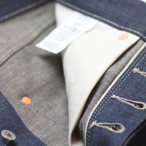 DAWSON WIDE LEG JEANS : DD03  HANK DYED WHITE SELVEDGE