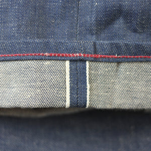 DAWSON WIDE LEG JEANS : DD03  HANK DYED WHITE SELVEDGE