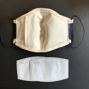 NON SURGICAL SELVEDGE DENIM FACE MASK WITH CARBON FILTERS