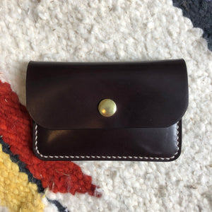 Oxblood vegetable dyed card holder