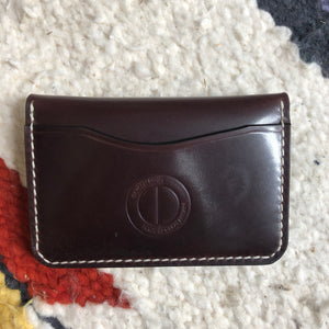 Oxblood vegetable dyed card holder