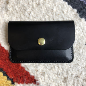 Black vegetable dyed card holder