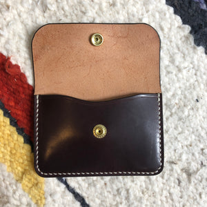 Oxblood vegetable dyed card holder